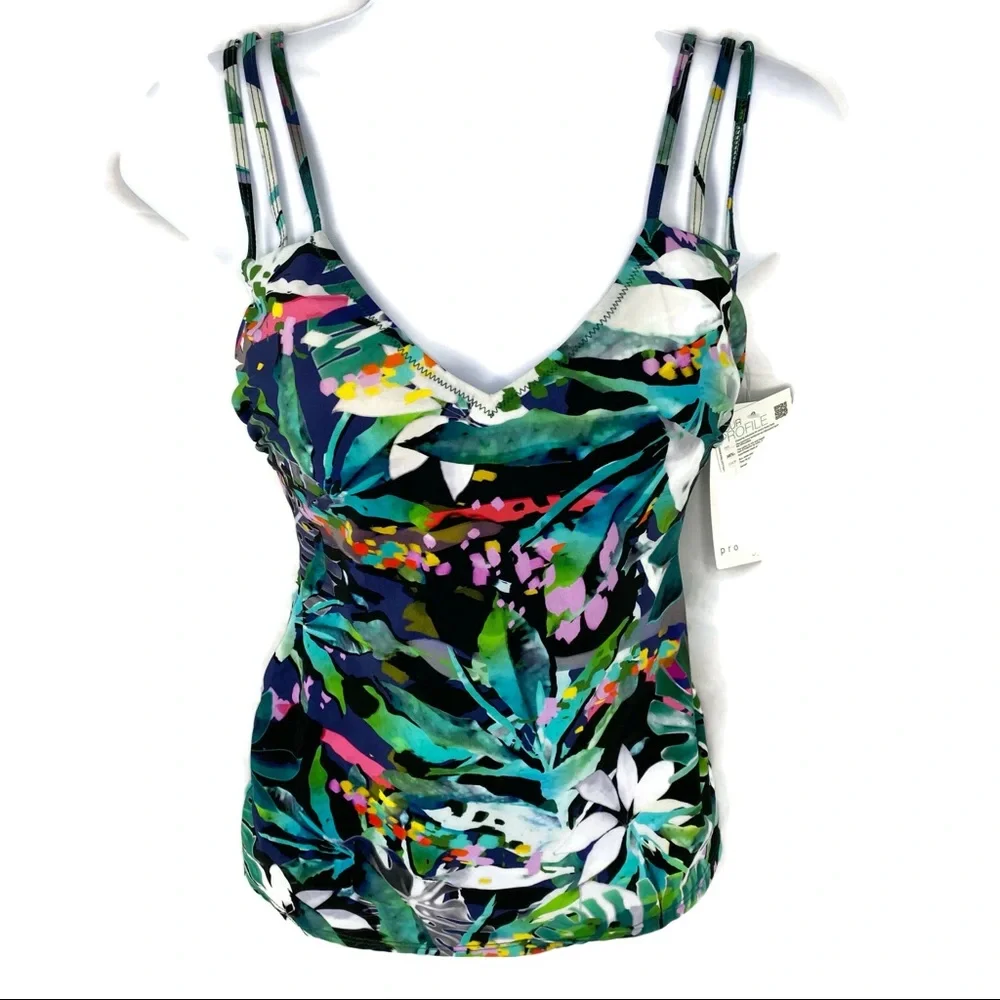 Profile by Gottex Tropical V neck Tankini V Back 6