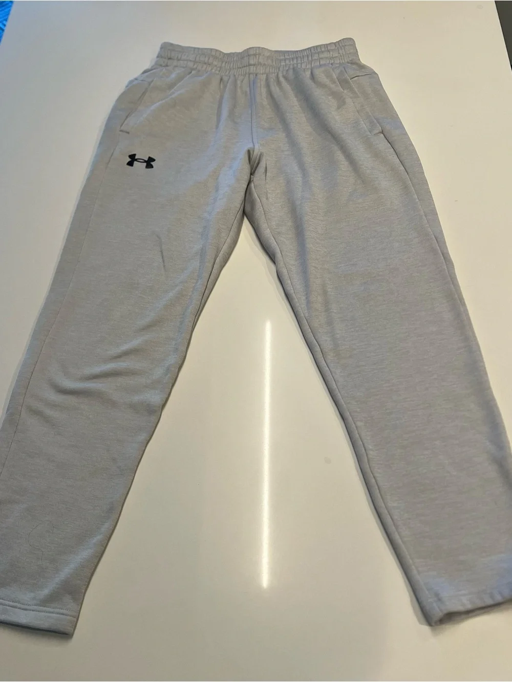 Men’s Gray Medium Under Armour Mens Armourfleece Twist Tapered Leg Pant