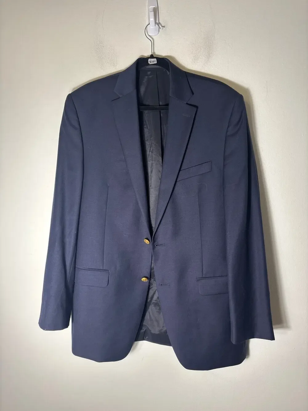 Men's Ralph Lauren Navy Blazer with Golf Button Sz 40L