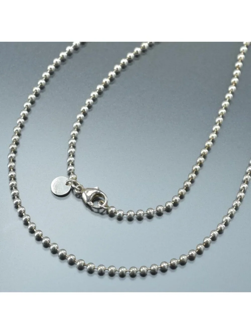 Tiffany & Co Polished Ball Chain Necklace 86 Long