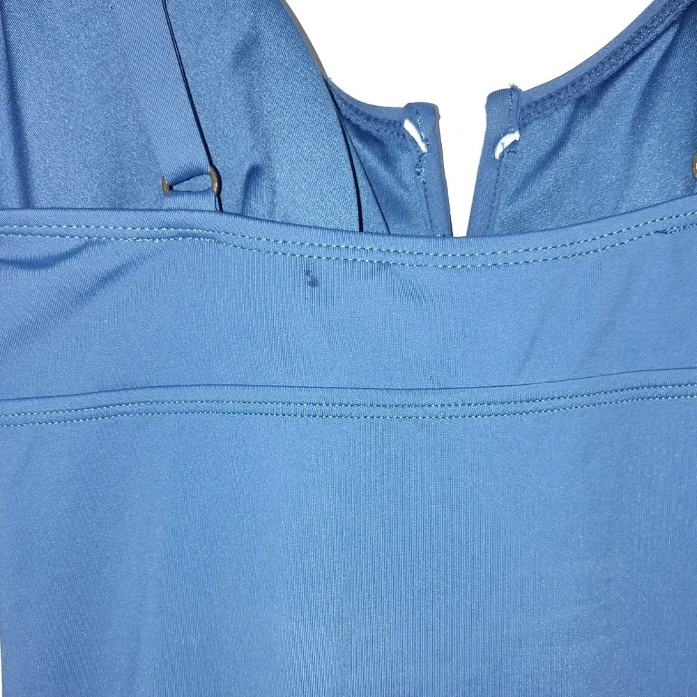 Anne Cole Womens Blue Ruched One Piece Swimsuit 126MO070 SLB Size 10 NWT