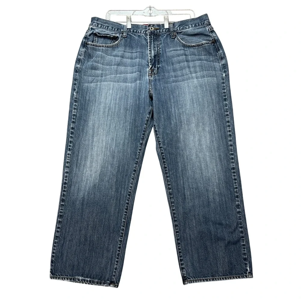 Lucky Brand 181 Relaxed Straight Jeans Mens 38x30 Medium Wash 5 Pocket Denim