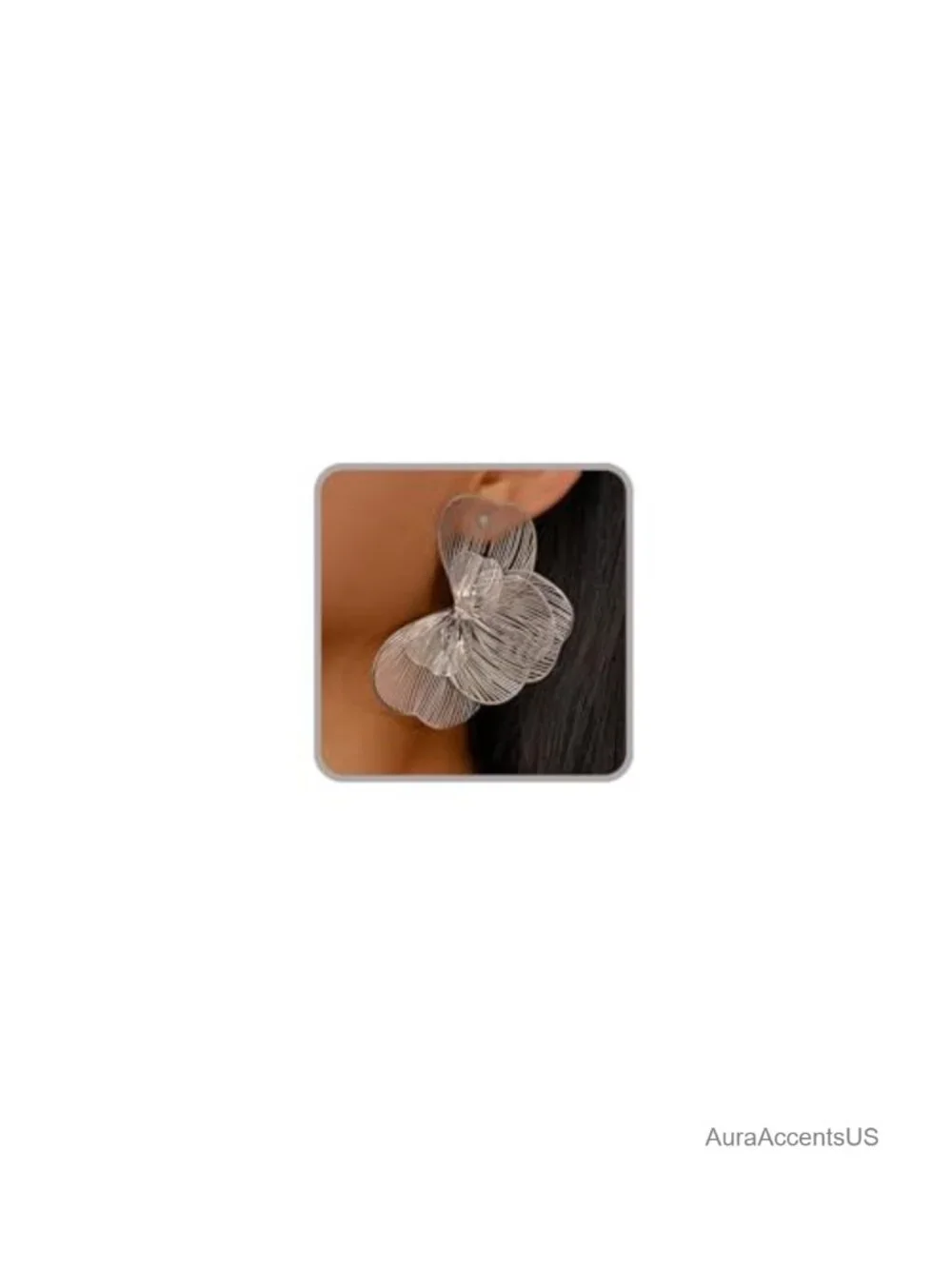 Layered 3D Flower Statement Drop Earrings for Women Lightweight Hypoallergenic