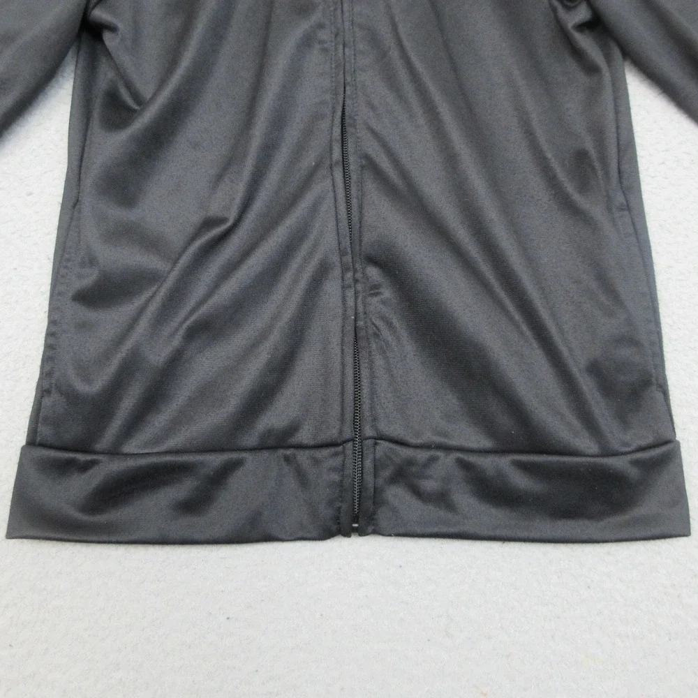 PUMA Track Jacket Youth Large Black Red Full Zip Logo Sleeve Athletic Sport