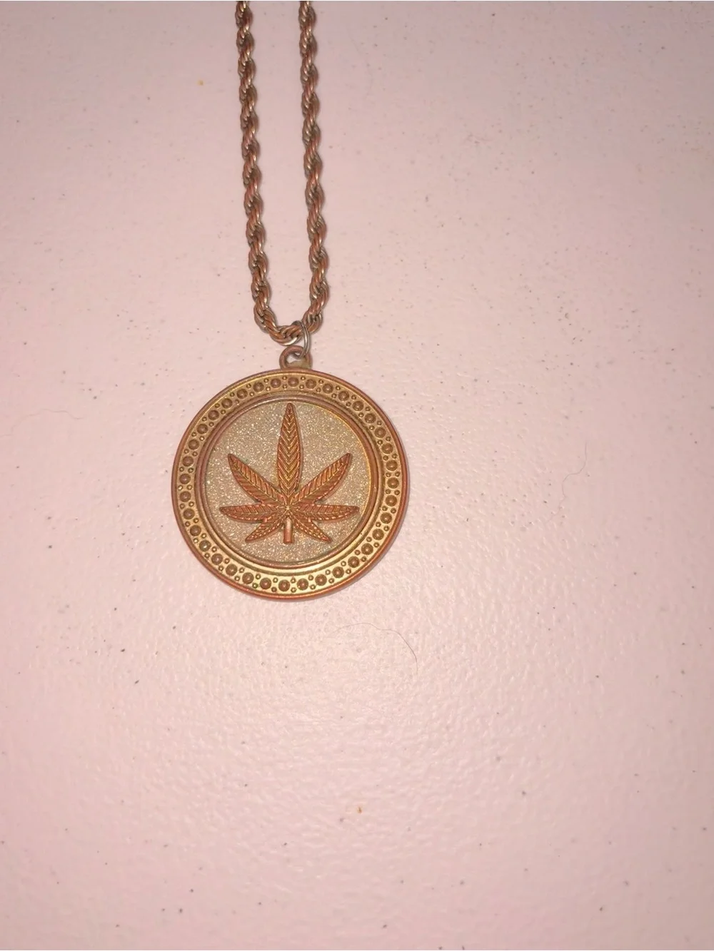Leaf Medallion Pendant Necklace
