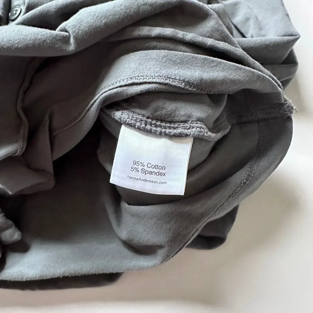 Hanna Andersson Gray Ruffle Cardigan - Size 130 / 8
