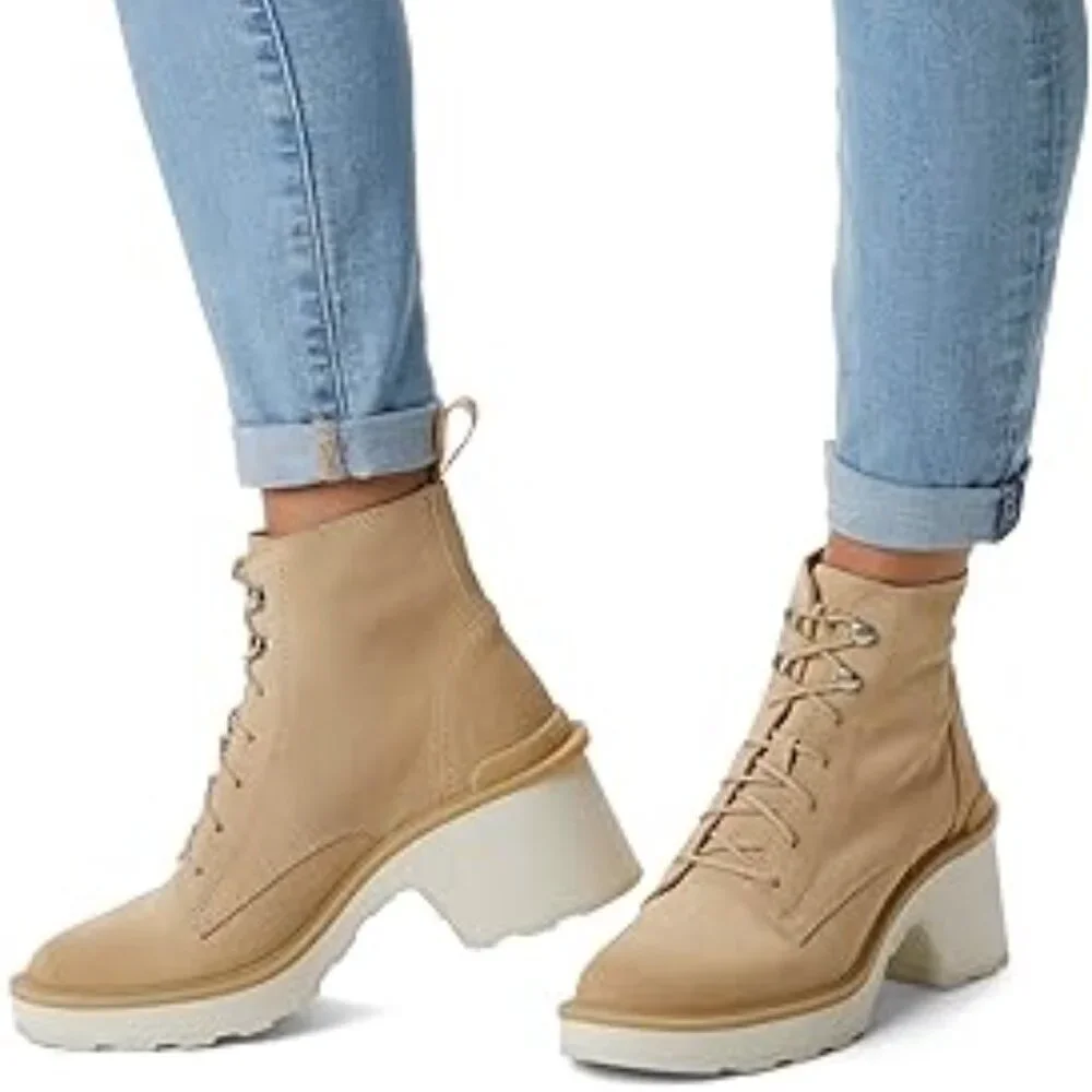Sorel Hi-Line™ Heel Lace Boots – Ceramic/Chalk – Size 9.5 – NWT