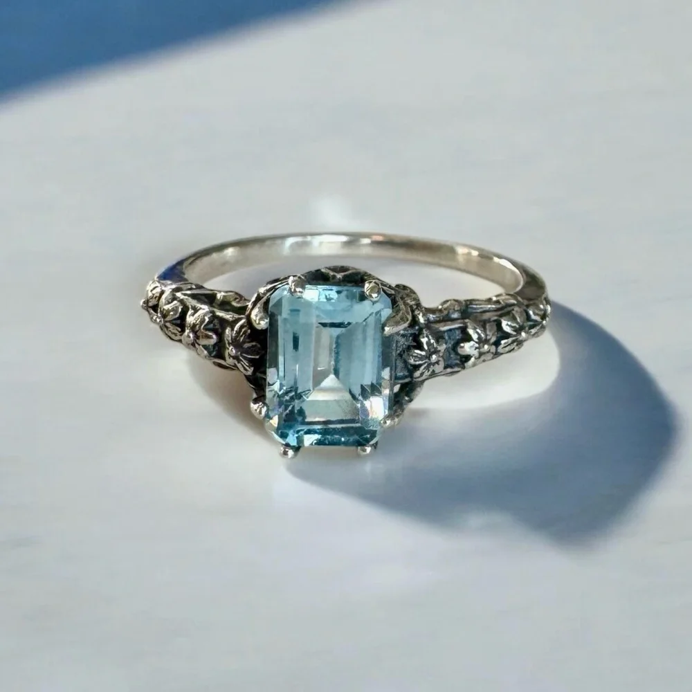 Vintage cut sterling 2ct
