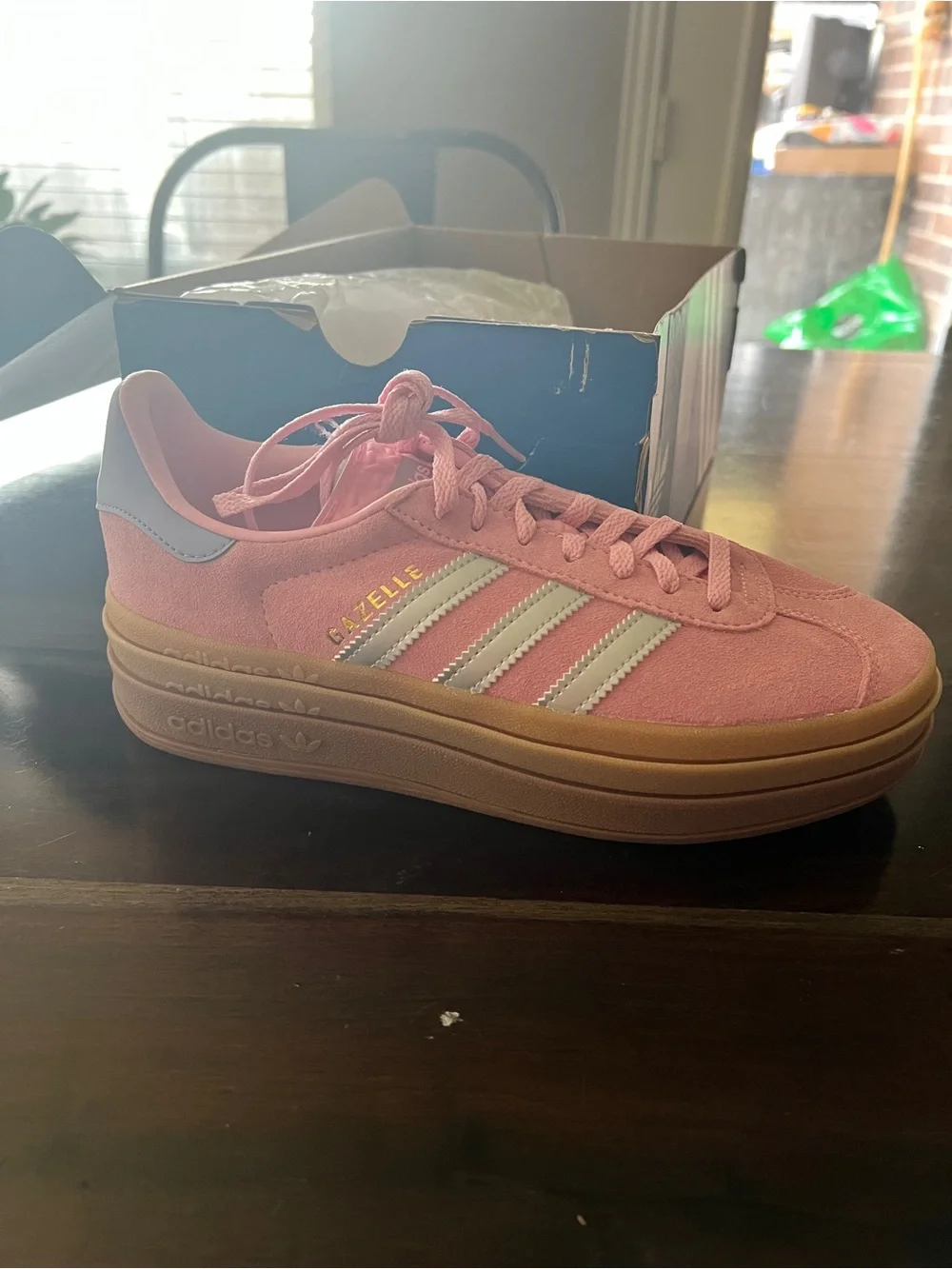 adidas pink suede