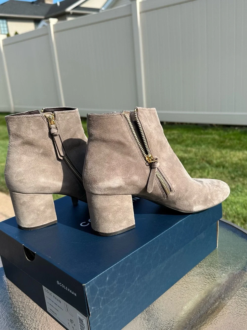 Cole Haan taupe suede