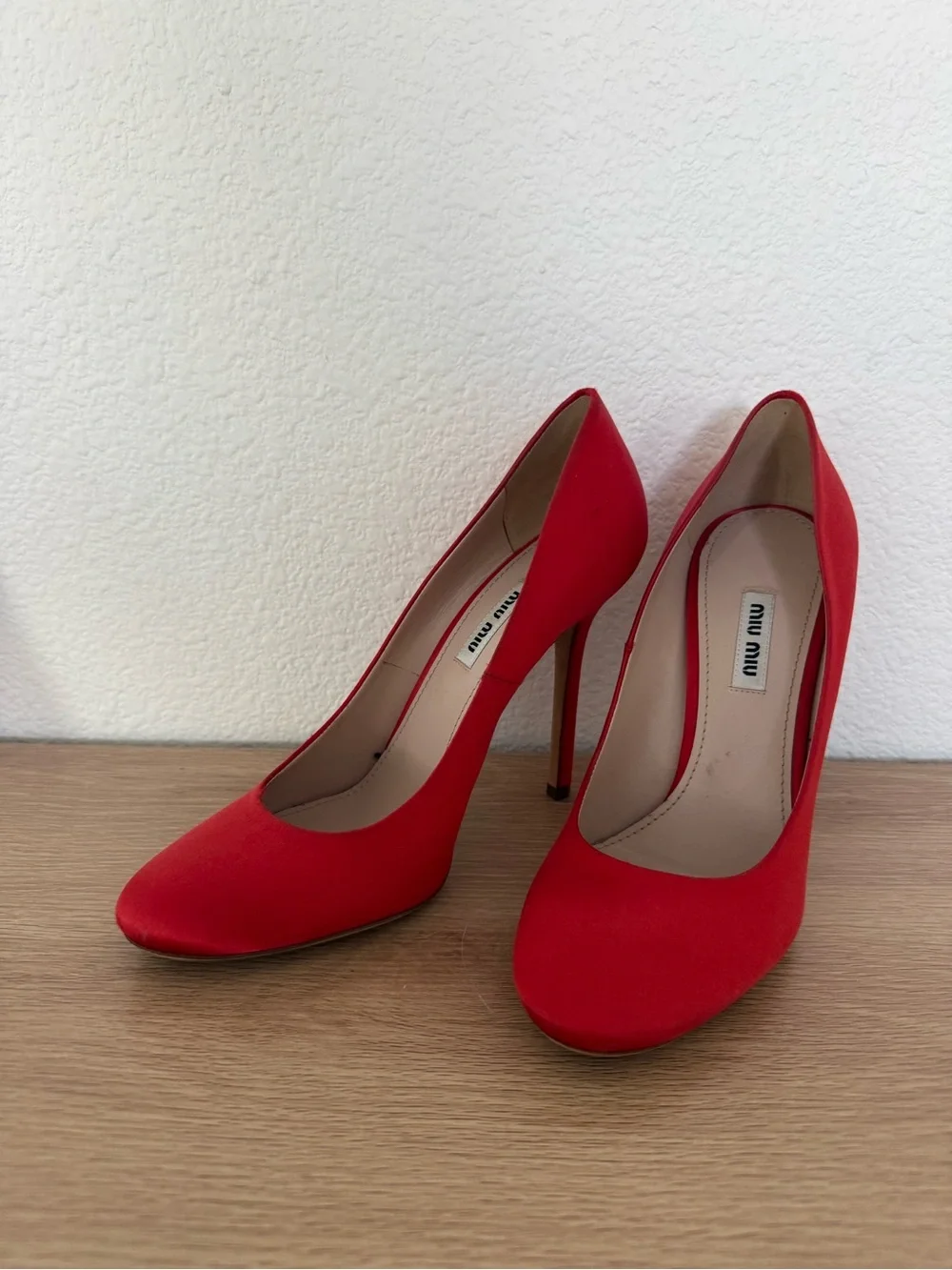 Miu Miu red satin