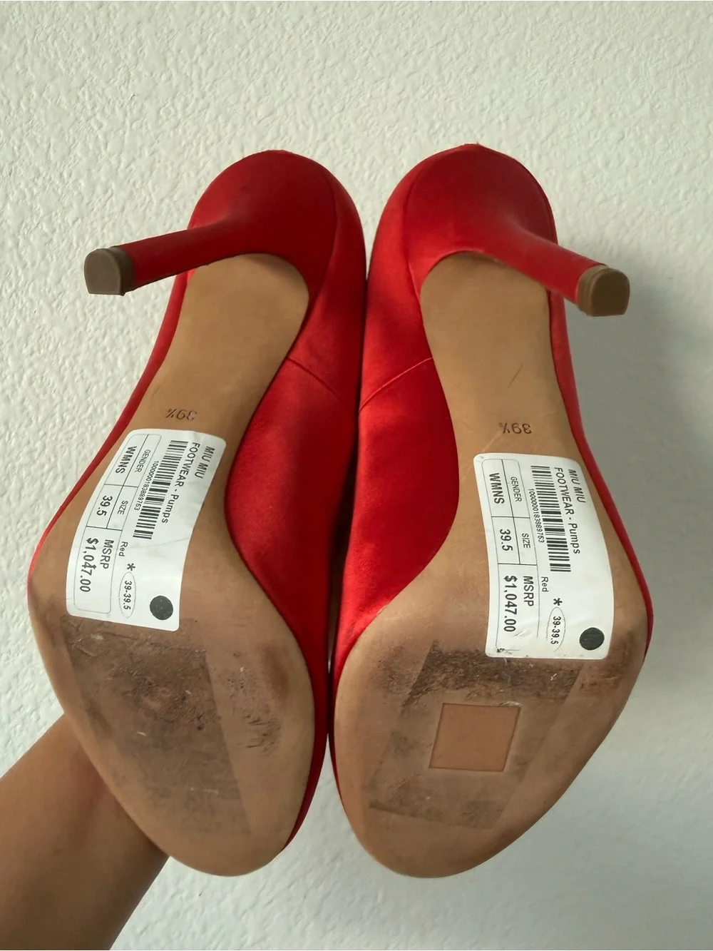 Miu Miu red satin