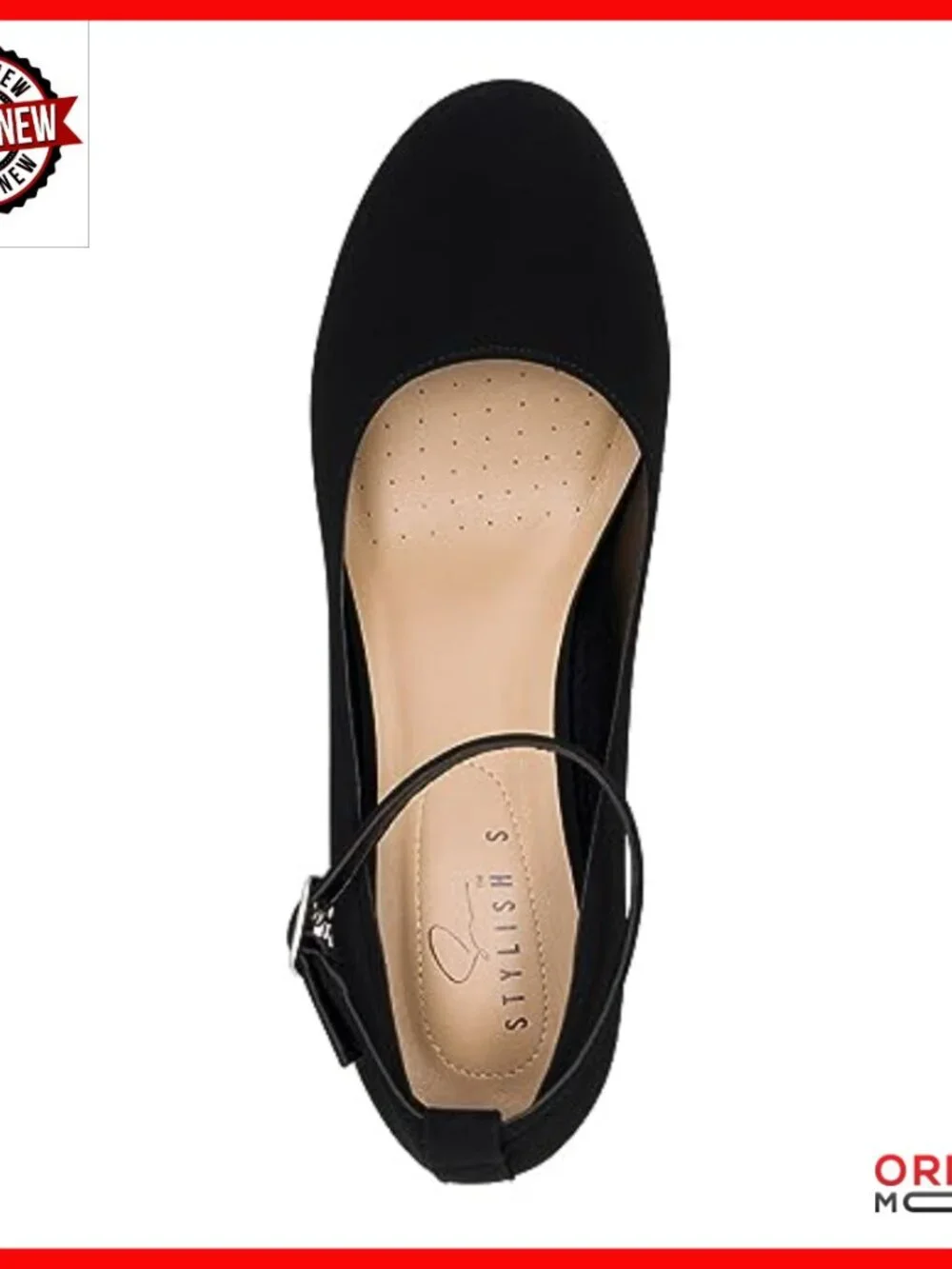 Ankle Strap Block Heel Pump Dress Shoe Rounded Toe Comfort