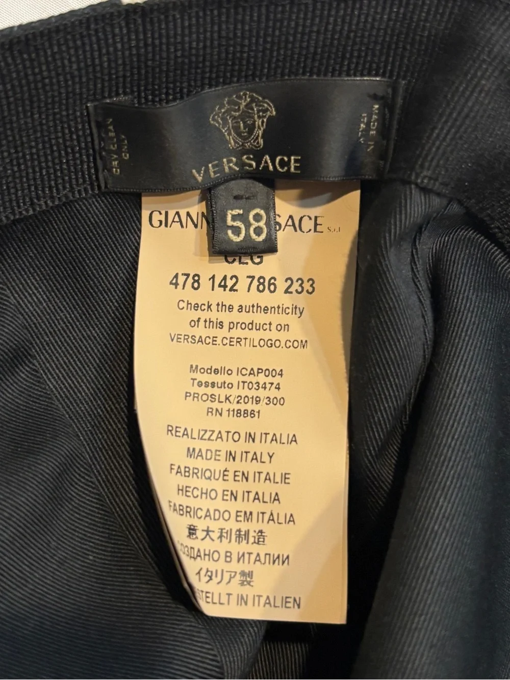Versace authentic verified
