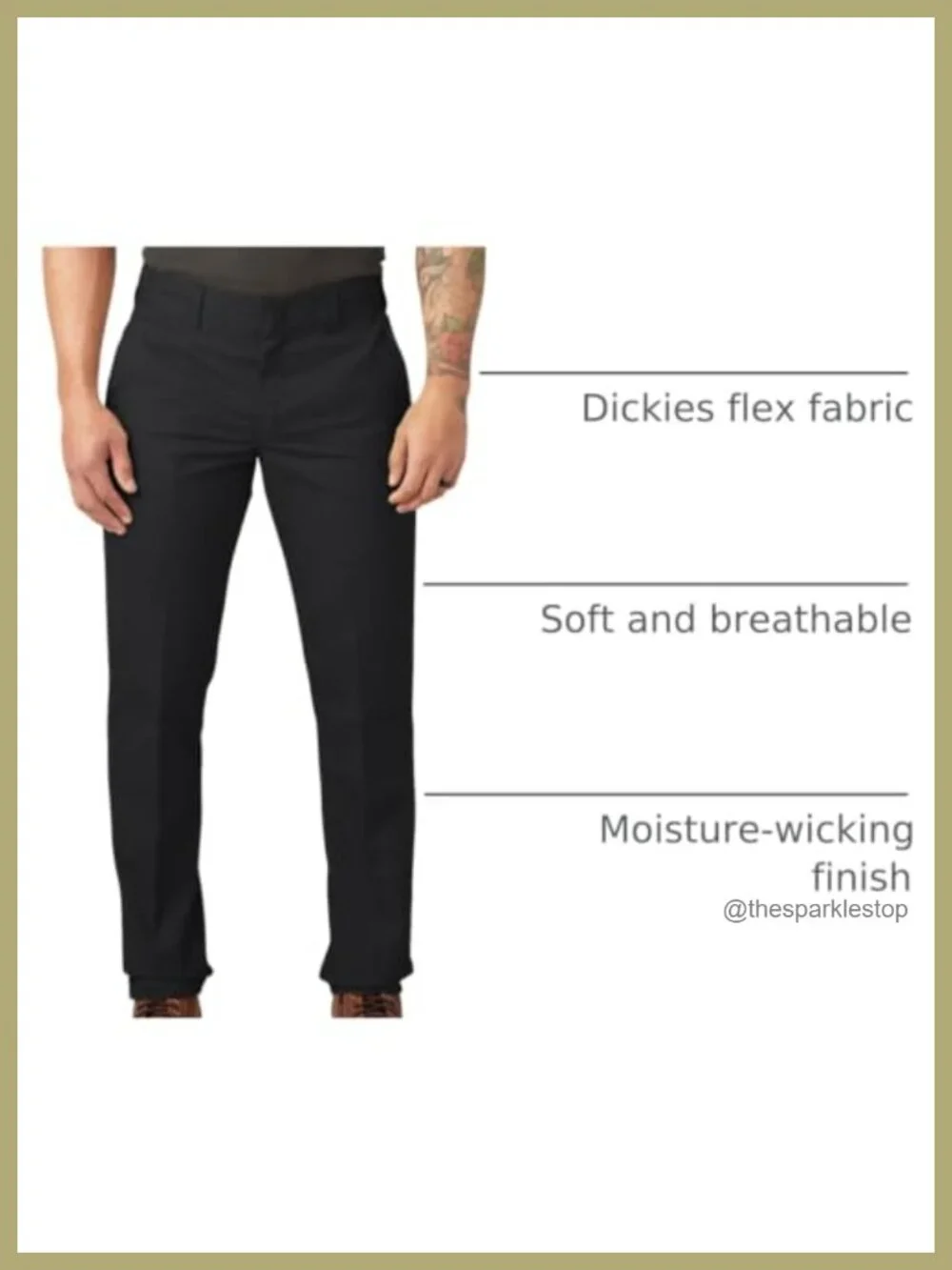 Dickies Men's Slim Fit Tapered Leg Work Pants with Multi-Use Pockets