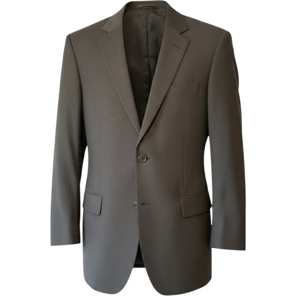 Eddie Bauer Vtg Blazer Mens 42 Regular Two-Button Charcoal Grey Business Flaw