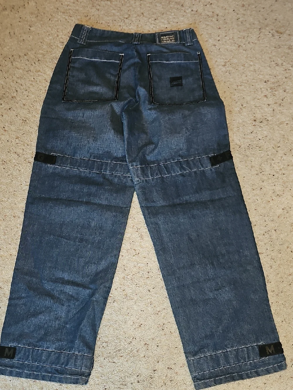 Vintage Marithe Francois Girbaud M+FG Pants with Black Velcro Straps - 32x33