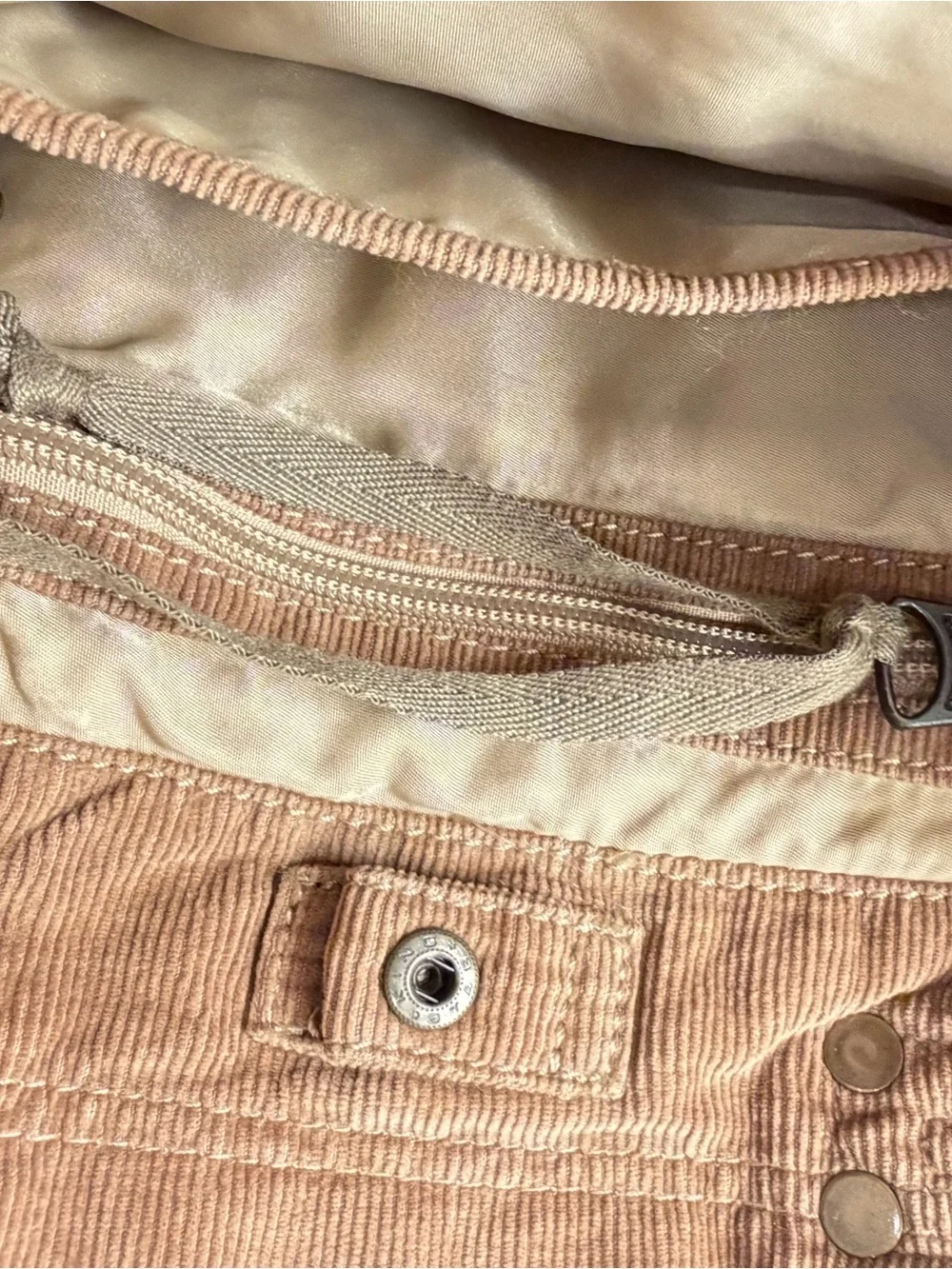 GAP Brown Canvas Shoulder Bag with Front Pocket