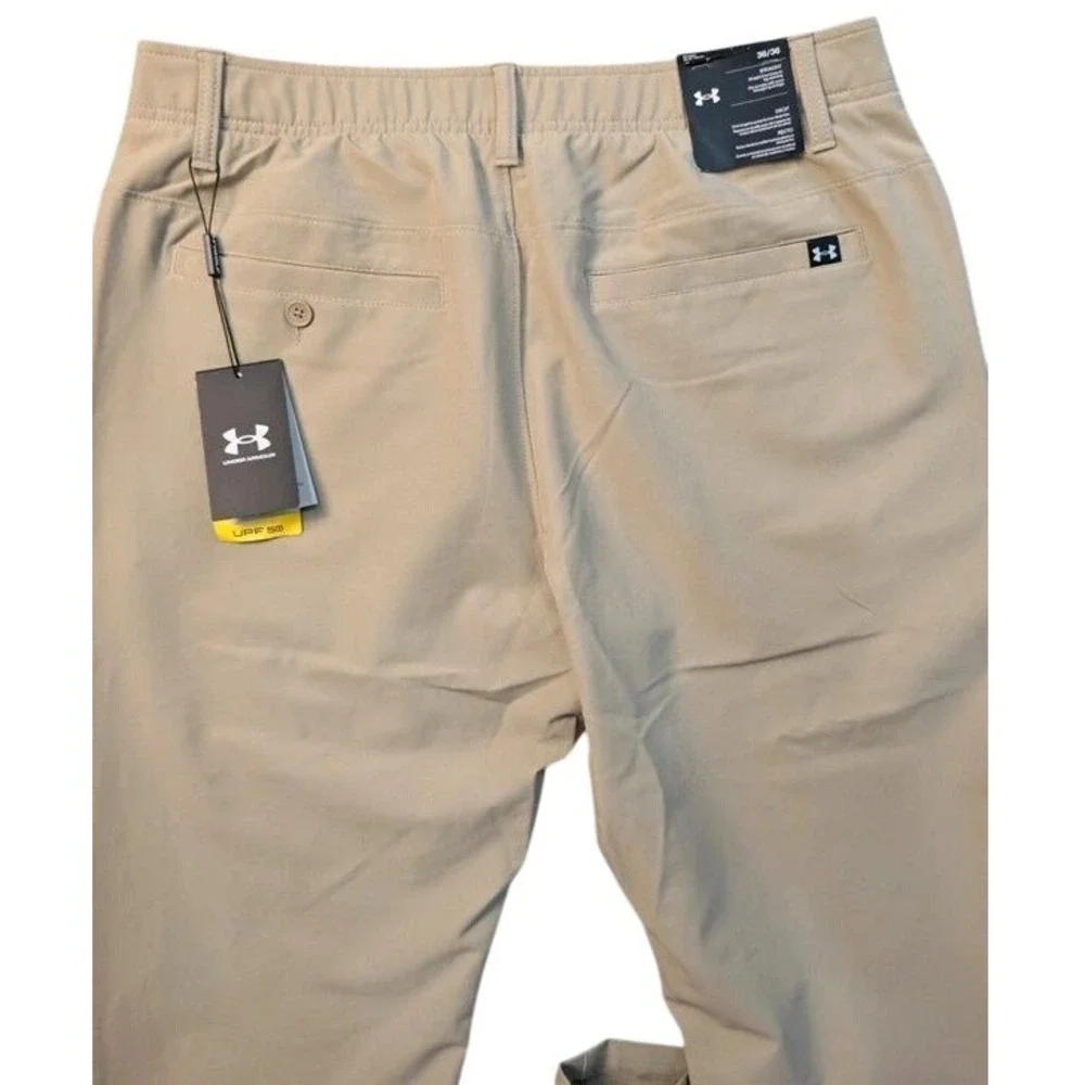 NWT~Under Armour~Men's UA Drive Golf Pants ~ Khaki Base ~ 36x36 ~ Style 1364407