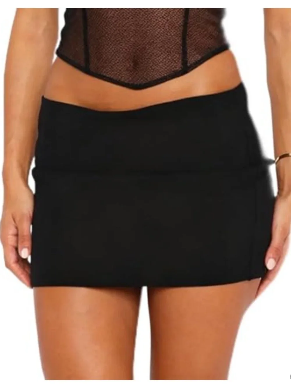 Low Rise Bodycon Stretchy Mini Skirt Women's Going Out Casual
