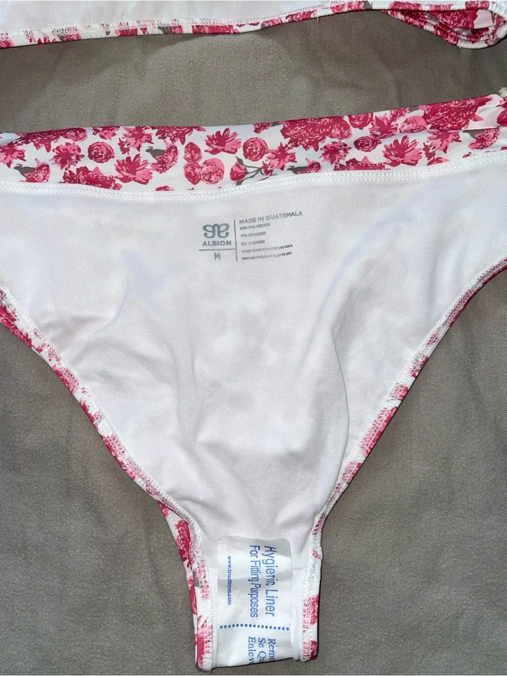 NEW NWT Albion Fit Women’s Athena Floral Bikini Set Almost Cheeky Midi Bottom