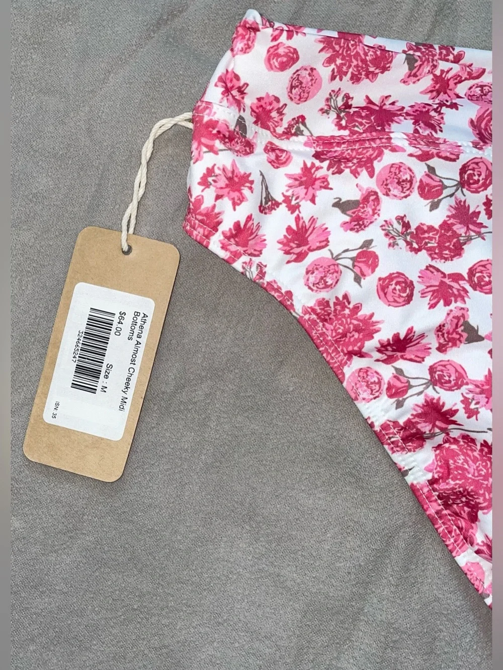 NEW NWT Albion Fit Women’s Athena Floral Bikini Set Almost Cheeky Midi Bottom