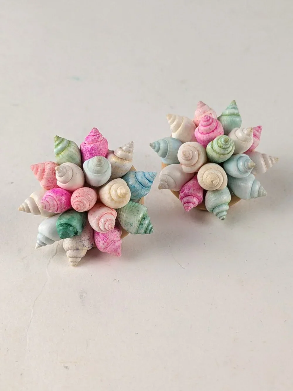 Vintage Multicolor Mini Shell Earrings