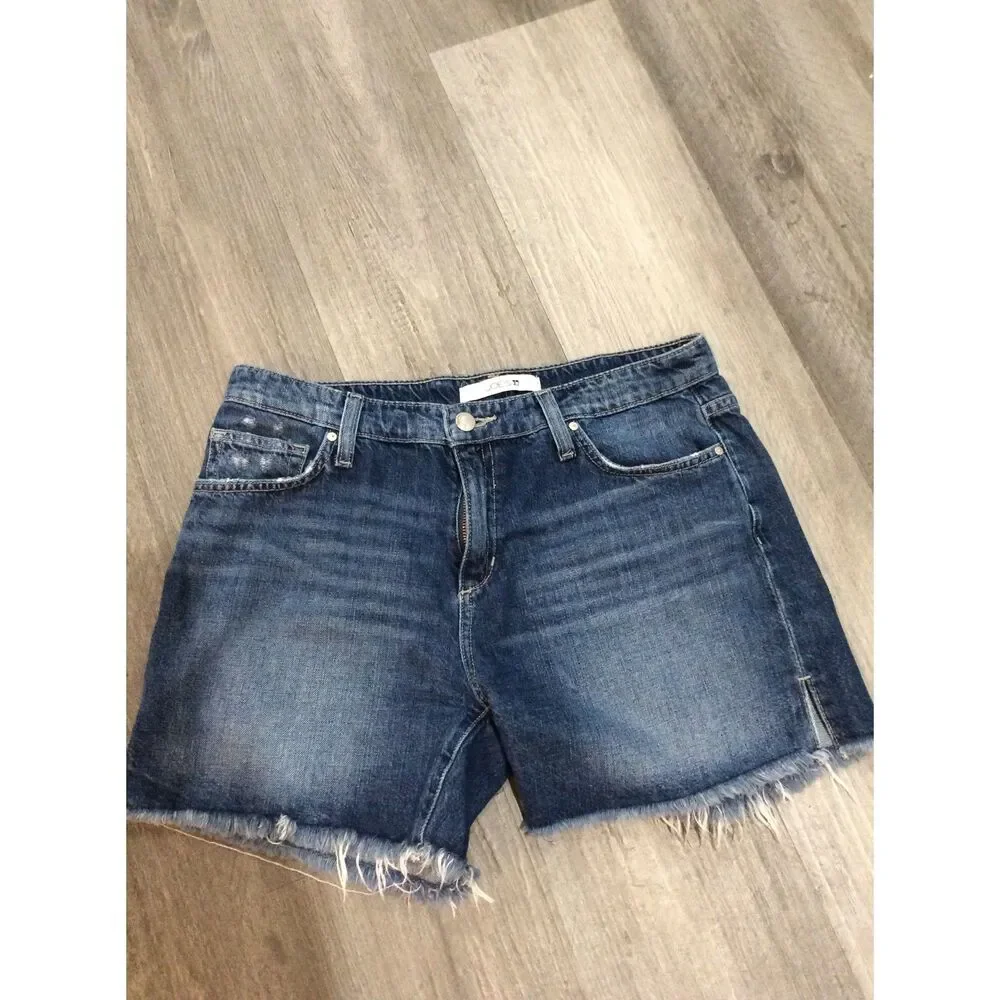 Joe's jeans denim shorts frayed hem cotton 29