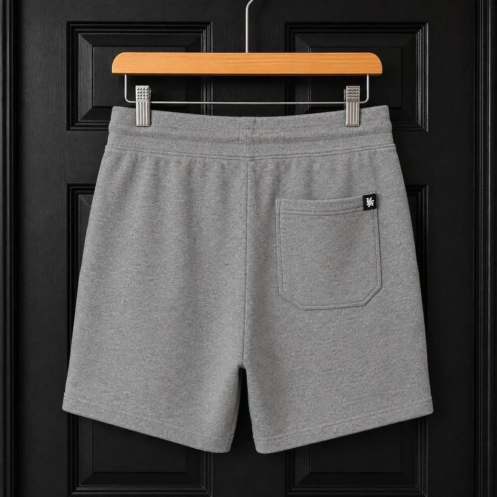 YoungLA Model #113 Men’s L Gray Knit Drawstring Athletic Shorts Pockets YLA2827