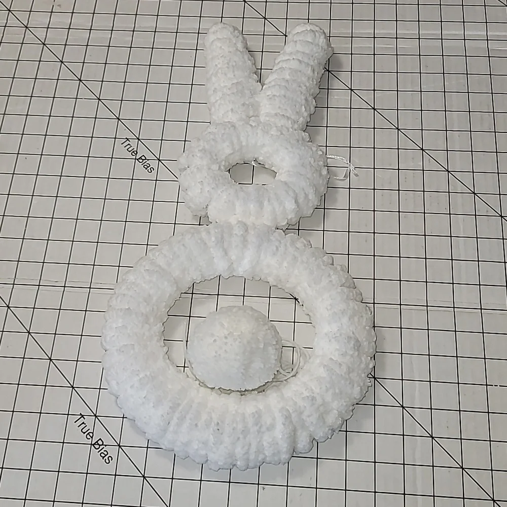 Yarn Bunny Rabbit‎ with Fluffy Pom Pom Tail - Hand Crafted