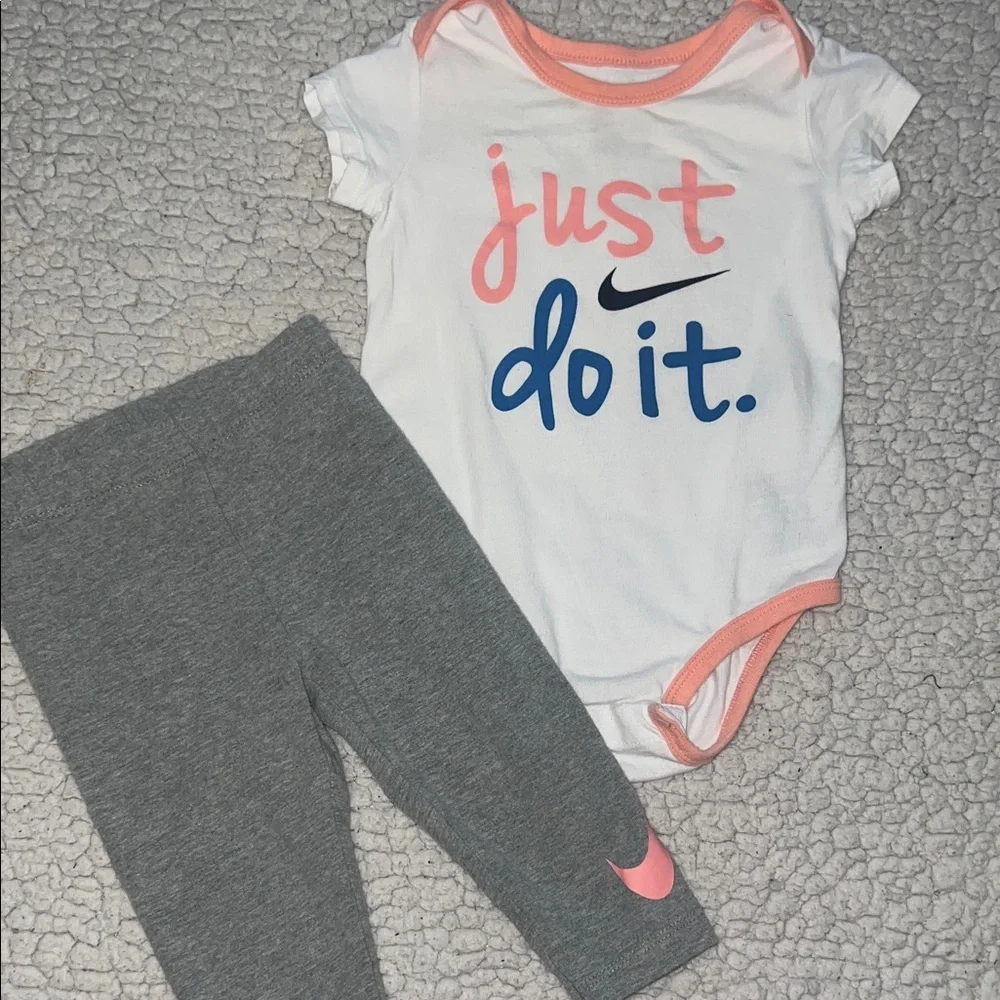 Nike White and Gray Kids Matching Set