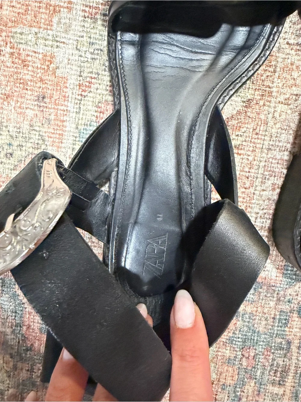 Zara strappy leather