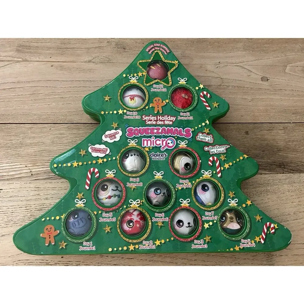 Squeezamals Holiday Micro Advent Calendar Claire’s Exclusive‎ 12 Days Christmas