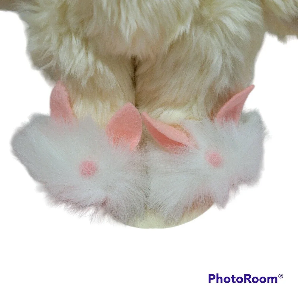 Annette Funicello Jointed White Teddy Bear Bunny Rabbit Slippers Heart Chain 13