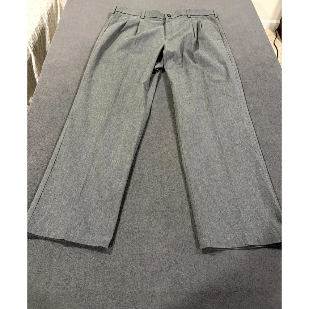 Croft‎ & Barrow Chino Pants Mens 36x30 Gray Cotton Stretch Easy Care Classic Fit