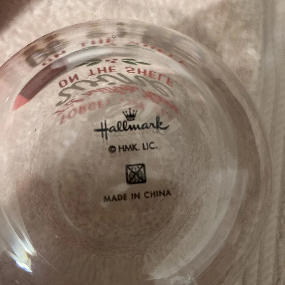 Festive Funny Hallmark Forget‎ The Elf Christmas stemless Wine Glass Tumbler NIB
