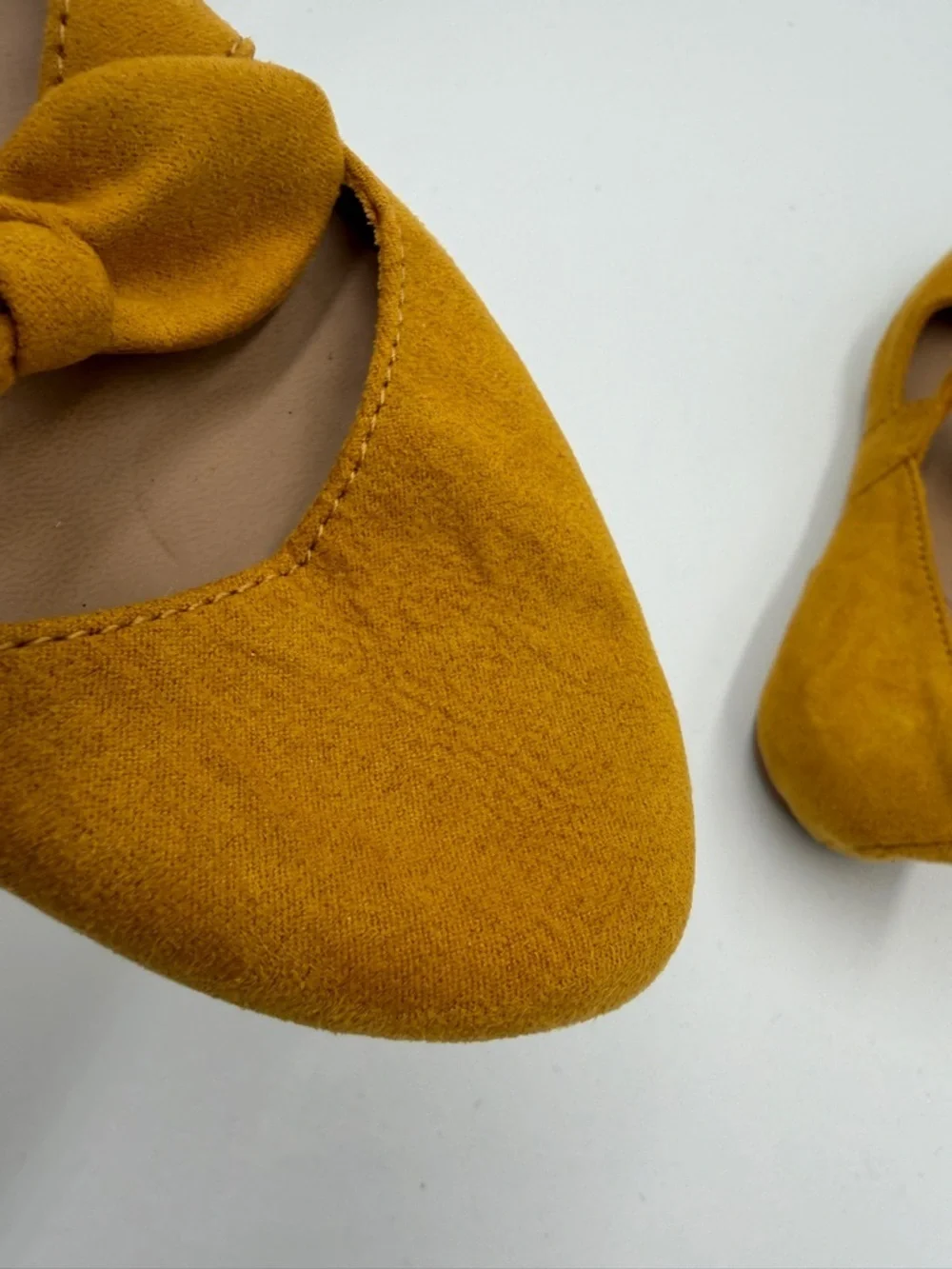 NWOT Old Navy Toddler Girls 11 Mustard Yellow Bow-Accent Girls' Ballet Flat Shoe