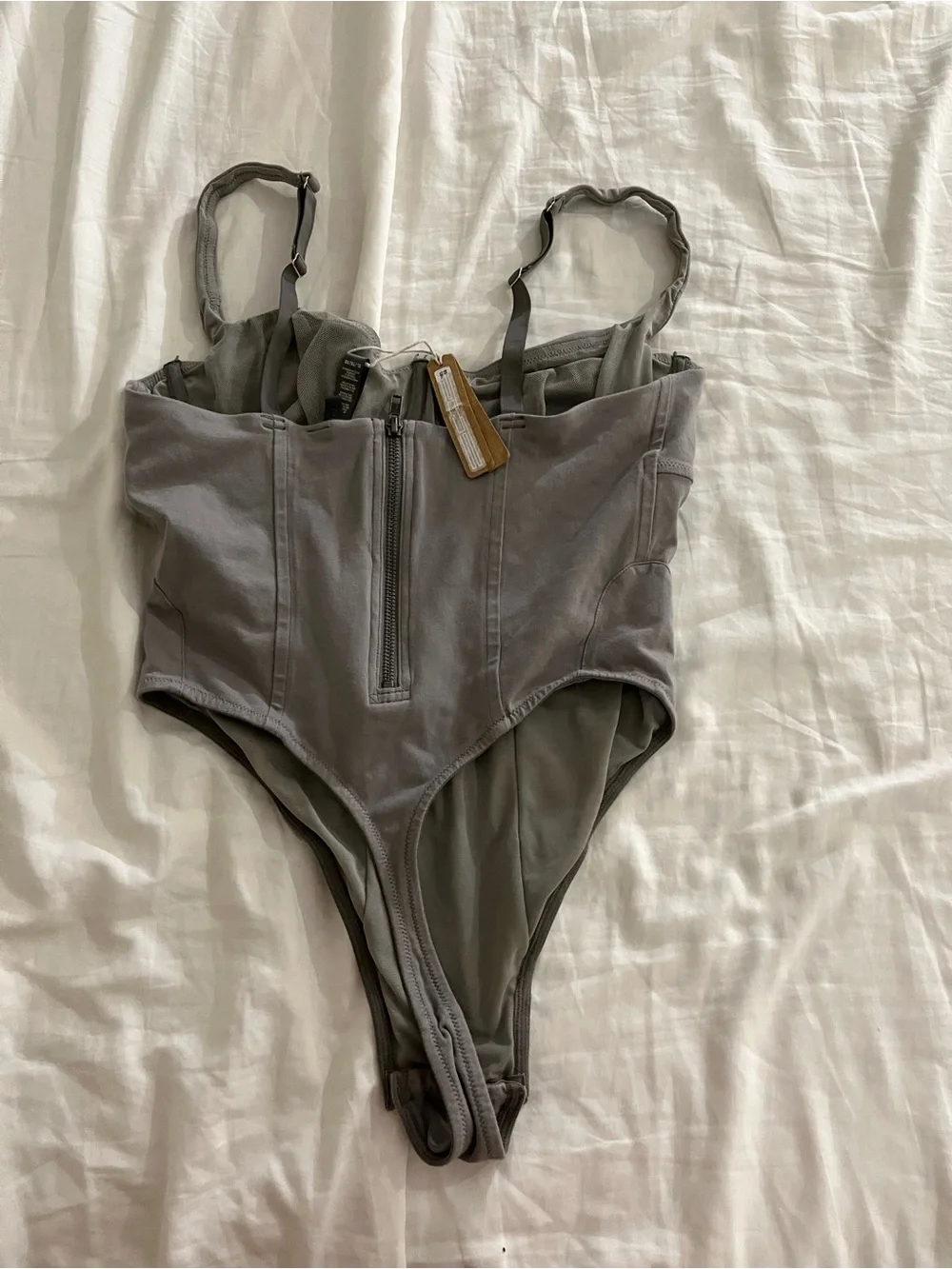 SKIMS Gray Underwire Shaping Bodysuit