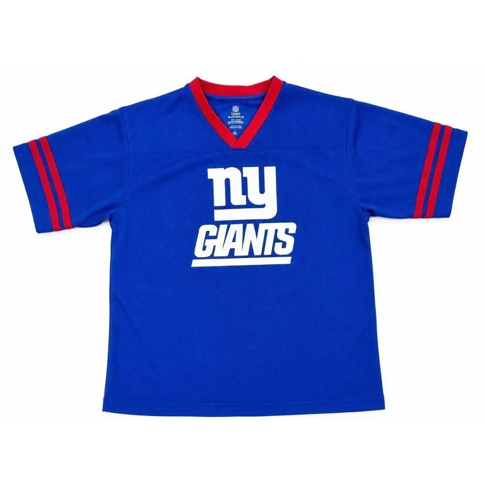 NFL Team Apparel New York Giants Youth XL 14/16 Blue Jersey Shirt