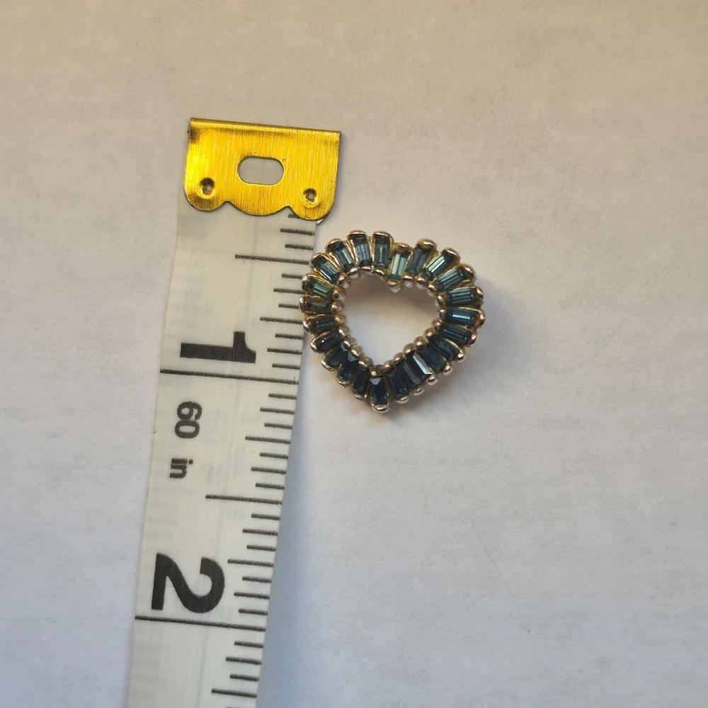Vintage blue rhinestone