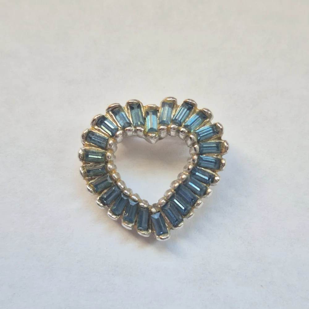 Vintage blue rhinestone