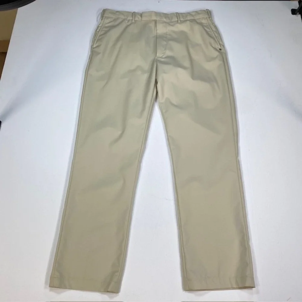 RLX‎ Ralph Lauren Mens Golf Pants Tan Straight Fit 36x34 Polyester