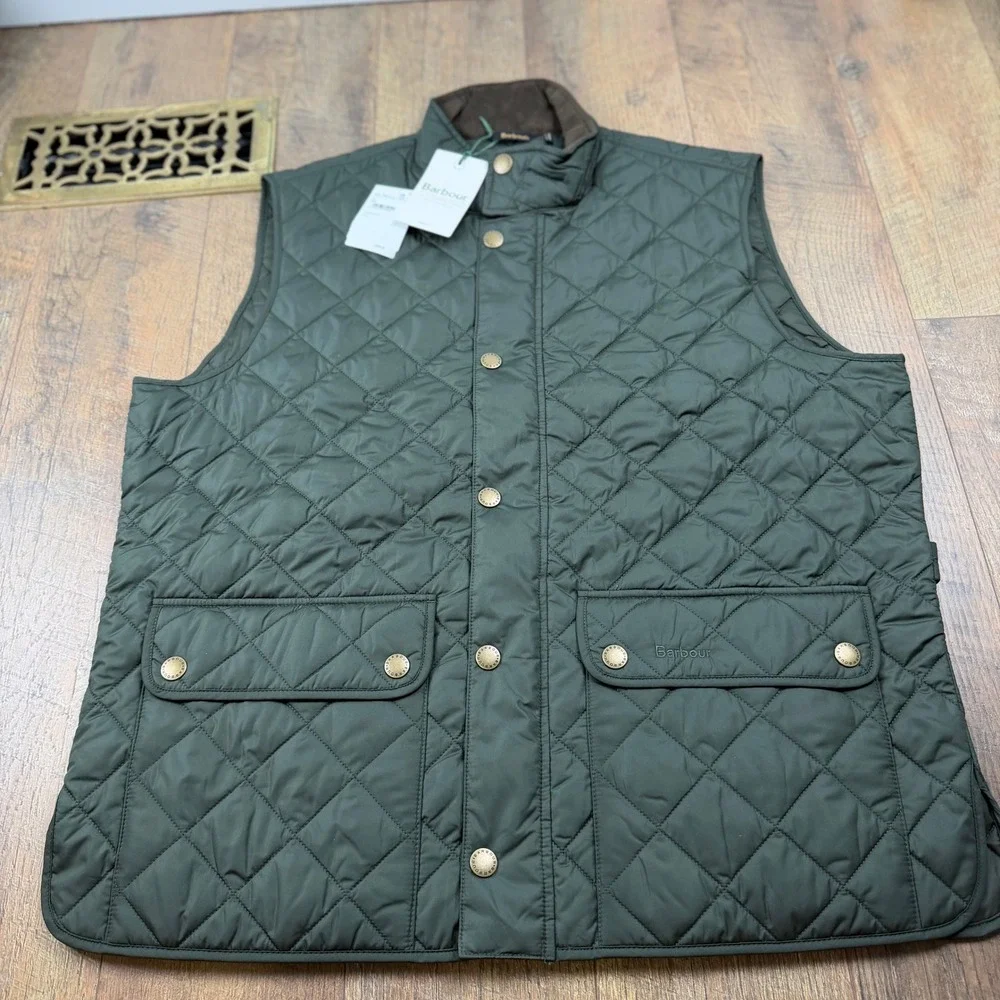 Barbour Lowerdale Quilted Gilet Vest Men's XL Sage Green NWT‎