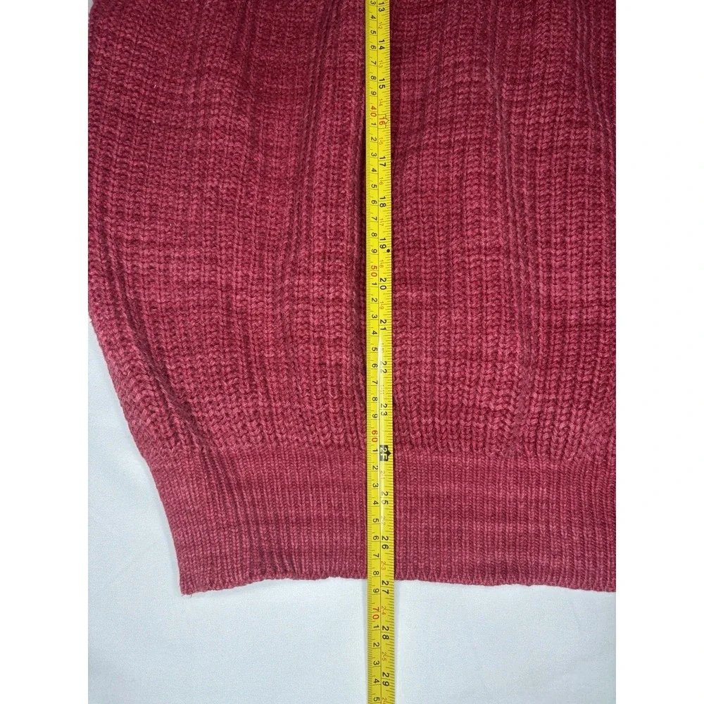 Vintage L.L. Bean Red Crew Neck Cable Knit Sweater‎ XL Tall Heavy Made in USA