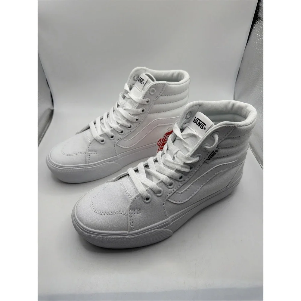 VANS Off The Wall Women's Canvas‎ White Filmore Hi Pla VN0A5EM7WHT Size 6. New