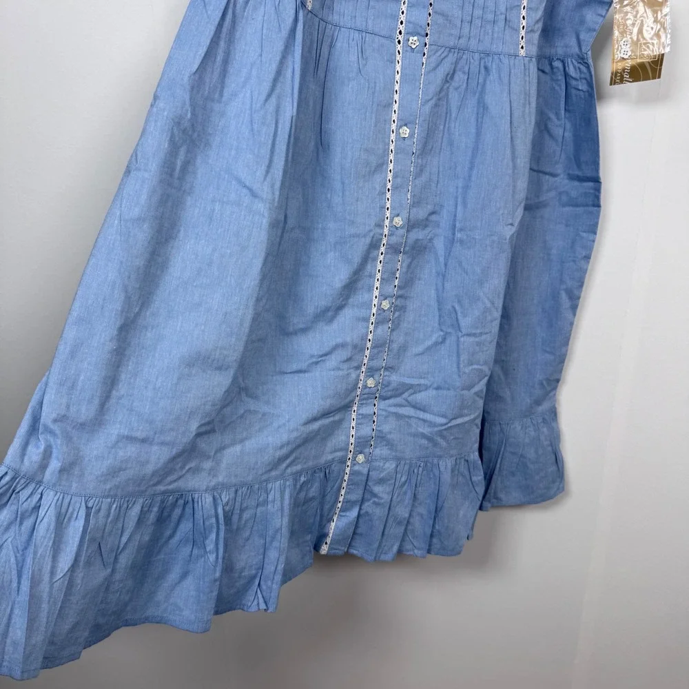 NWT Gilligan OMalley L Babydoll Sleep Dress Nightgown Cotton Cottagecore Grandma