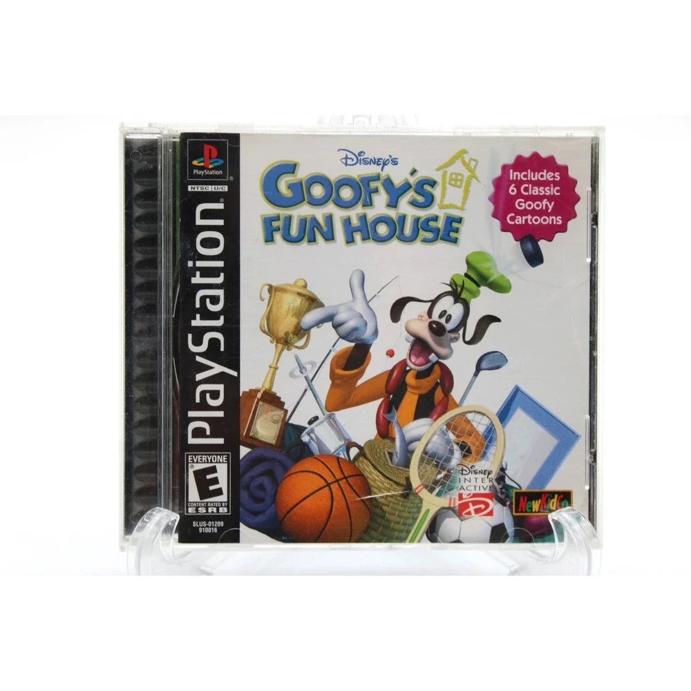 PS1 Disney's Goofy's Fun‎ House (Sony PlayStation 1, 2001) w/ Manual + Reg Card