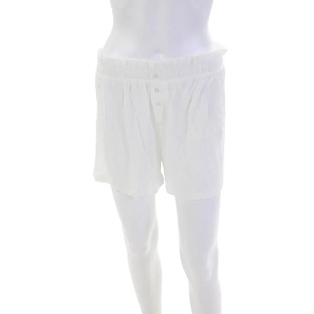 You Say Womens V-Neck Ruffle Trim Taank Top And Shorts Pajama Set White Size L