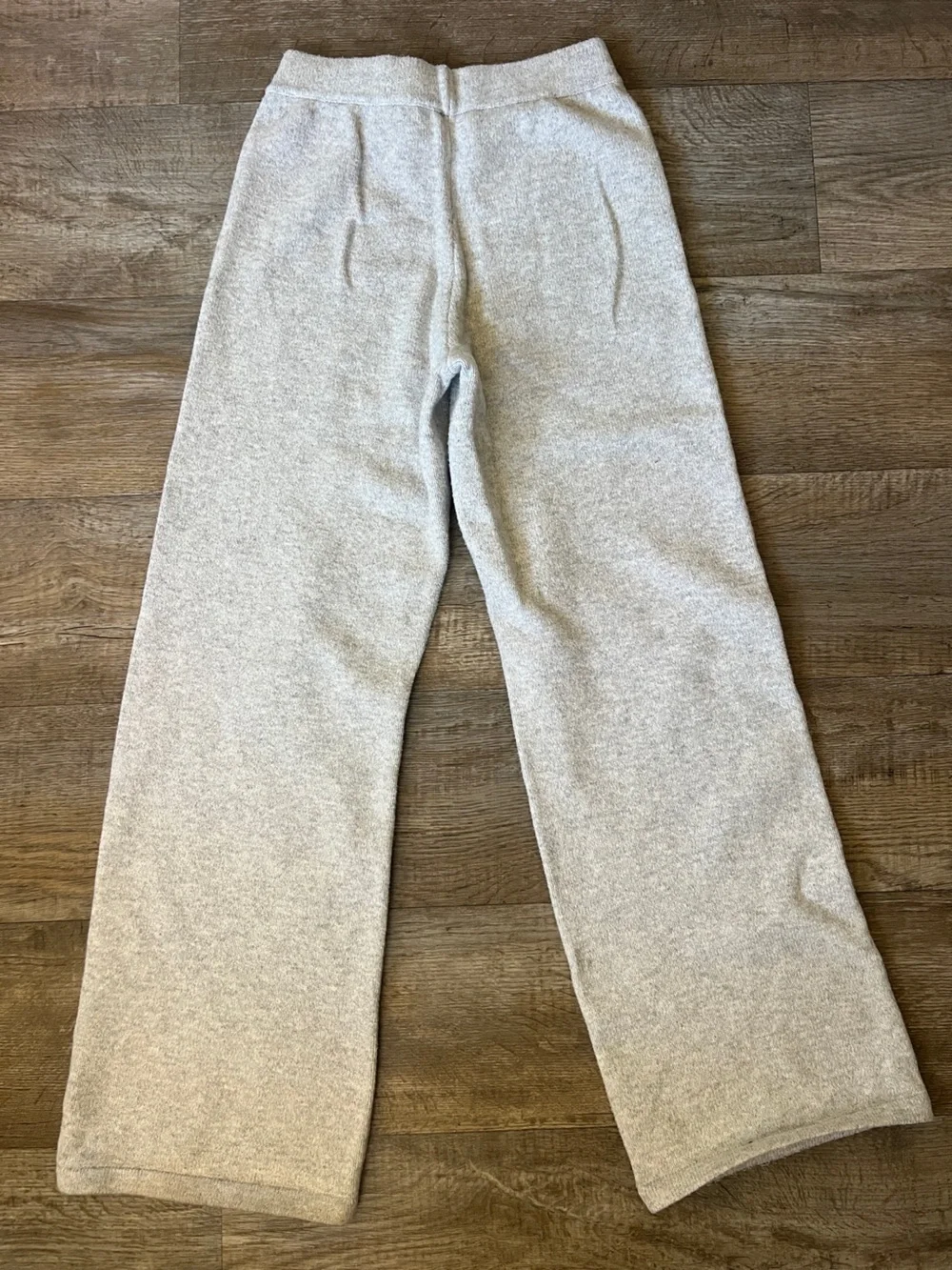 Adanola Varsity Knit Straight Leg Sweatpants in Grey and Navy
