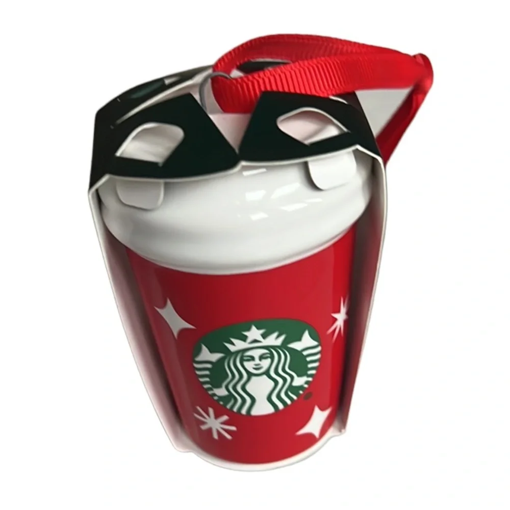 Starbucks Holiday 2022 Ceramic Ornament red‎ cup, NWT